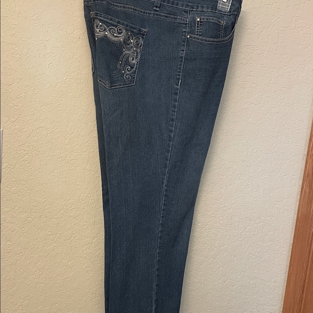 Signature Studio Dark Blue Straight Leg Jeans